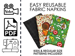 Fabric Napkins PDF Sewing Pattern