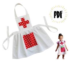 Vintage Nurse Apron  PDF Sewing Pattern