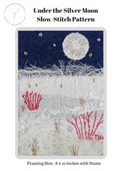 PDF Textile Fabric Collage Pattern Under the Silver Moon