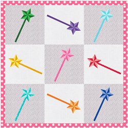 Fairy Wand Princess  Quilt Block  FPP Pattern  