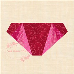 Hipster Style Panties Quilt Block  FPP Pattern  