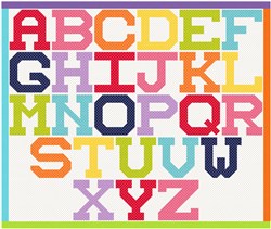 Serif Uppercase Alphabet  Quilt Block  FPP Patterns  
