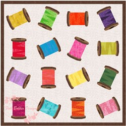 Spools of Thread Sewing Notions  Quilt Block  FPP Pattern