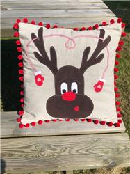 Applique Reindeer cushion Sewing PDF Pattern