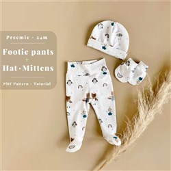 Footie Pants & Hats PDF Clothing Pattern