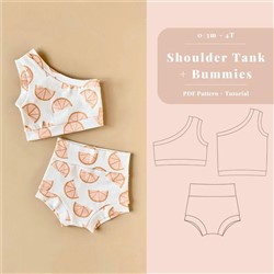 One Shoulder Tank & Bummies PDF Clothing Pattern