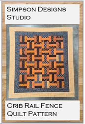 Crib Rail Fence Quilt Pattern PDF by Simpson Designs Studio