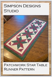 Patchwork Star Table Runner PDF Sewing Pattern by Simpsondesignsstudio ...