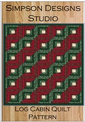 Christmas Log Cabin Quilt Pattern Quilt Pattern PDF by Simpson Designs ...