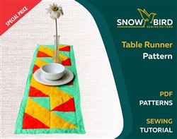 Table Runner PDF Sewing Pattern by Snowbird Sewing Patterns ...