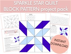 Sparkle Star Quilt Block PDF Pattern 