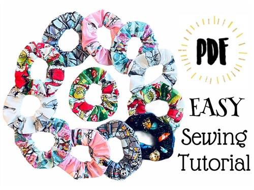 Hair Scrunchies PDF Sewing Pattern