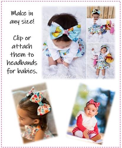 Traditional Fabric Bow PDF Sewing Pattern