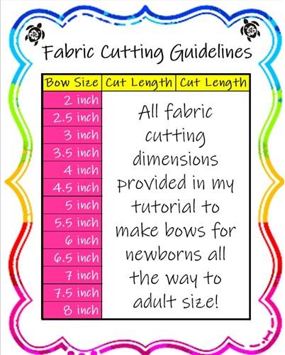 Traditional Fabric Bow PDF Sewing Pattern