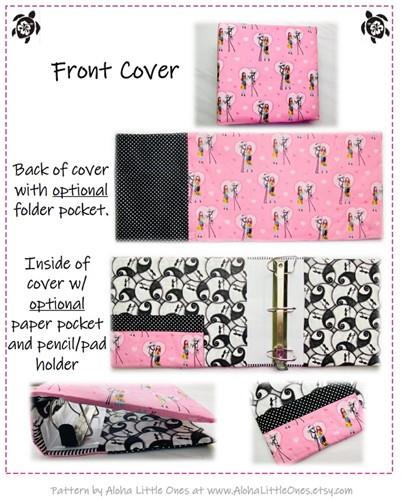 DELUXE 3 Ring Binder Fabric Cover PDF Sewing Pattern