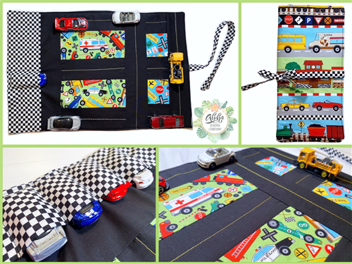 Roll-Up Car Race Mat PDF Sewing Pattern