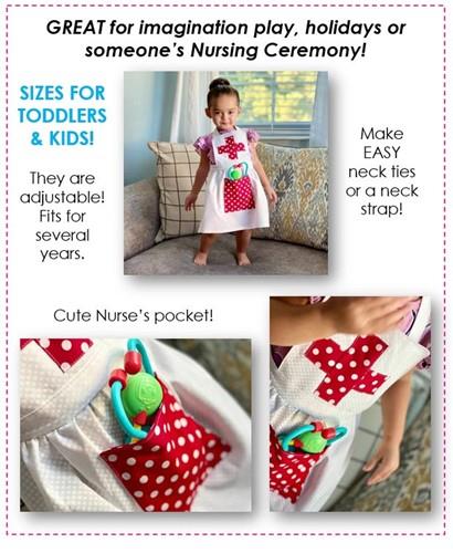 Vintage Nurse Apron PDF Sewing Pattern