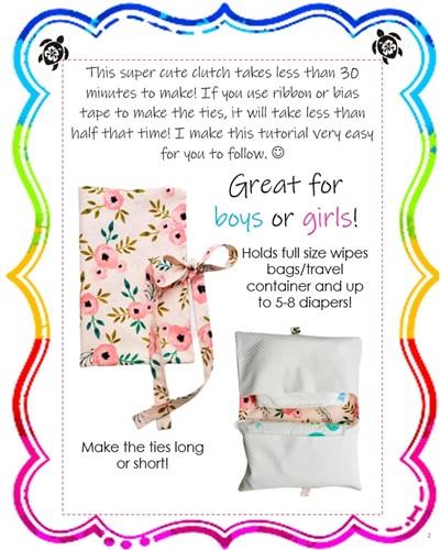 Diaper And Wipes Clutch PDF Sewing Pattern