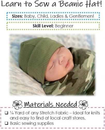 Baby Beanie Hat PDF Sewing Pattern