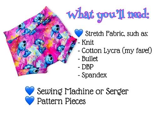 Stretch Bummies Shorts PDF Sewing Pattern