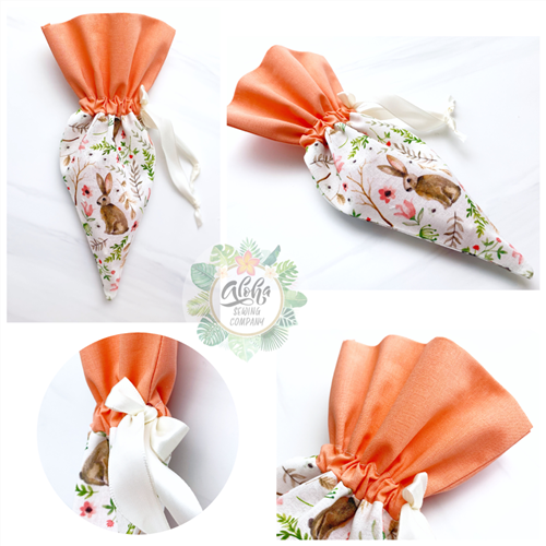 Drawstring Carrot Pouch PDF Sewing Pattern