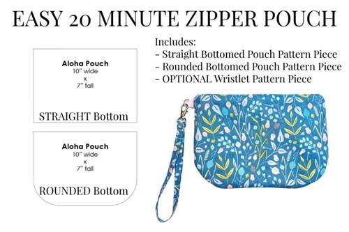 Aloha Zipper Pouch PDF Sewing Pattern