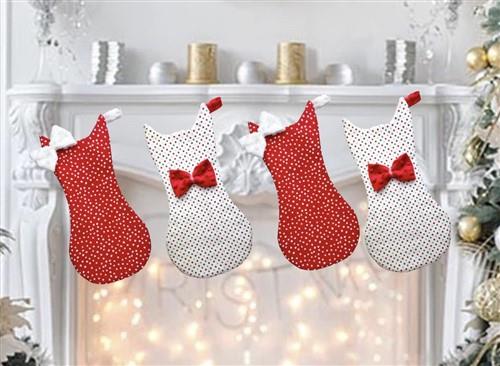 Cat Christmas Stocking PDF Sewing Pattern