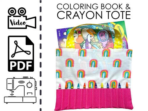 Crayon Tote Bag PDF Sewing Pattern Crayon Tote Bag PDF Sewing Pattern