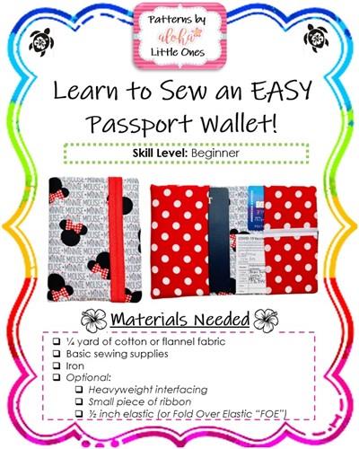 Fabric Wallet PDF Sewing Pattern Fabric Wallet PDF Sewing Pattern