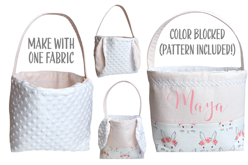 Reversible Easter Basket with Bunny Ears PDF Sewing Pattern Reversible Easter Basket with Bunny Ears PDF Sewing Pattern
