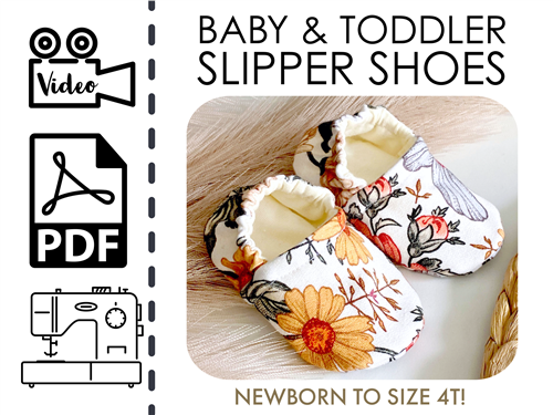 Slipper Shoes PDF Sewing Pattern Slipper Shoes PDF Sewing Pattern