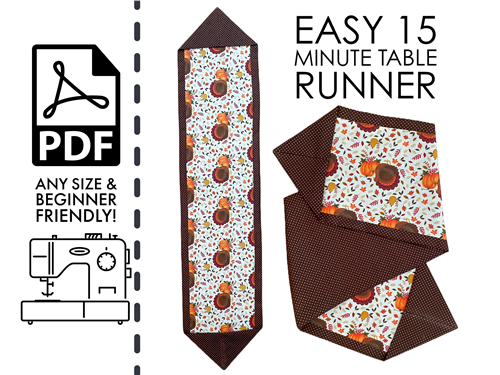 Table Runner PDF Sewing Pattern Table Runner PDF Sewing Pattern