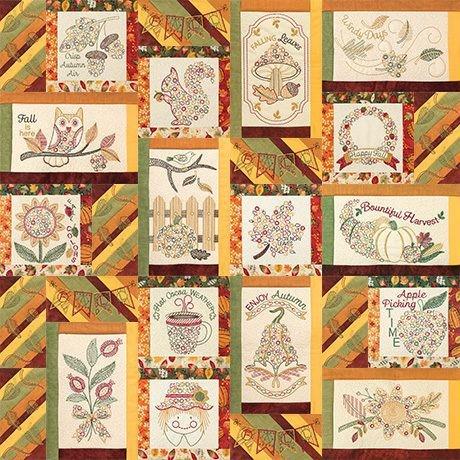 Hand stitched autumn quilt