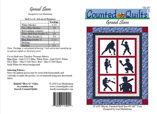 Twin size Baseball Quilt Pattern
