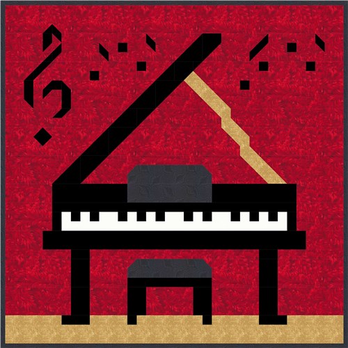 Piano Quilt Pattern