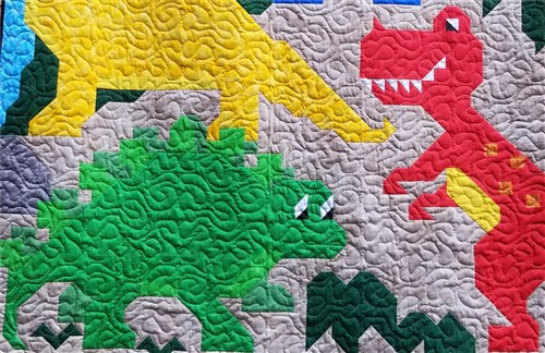 Dinosaur Friends Twin Size Quilt Pattern