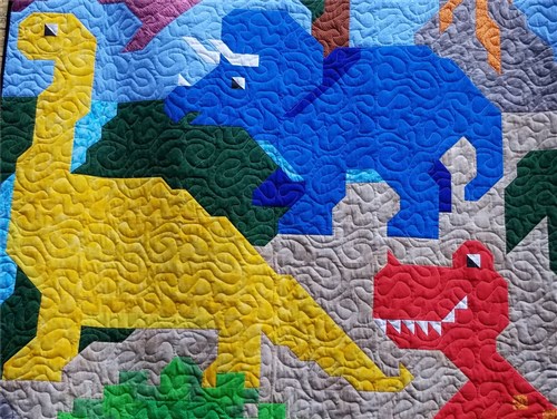 Dinosaur Friends Twin Size Quilt Pattern