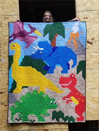 Dinosaur Friends Twin Size Quilt Pattern