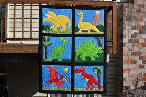 Dinosaurs Twin Size Quilt Pattern