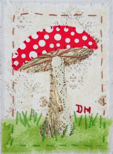 PDF Hand Embroidery Pattern Red Mushroom