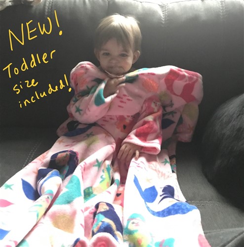 Adult, Child & Toddler Sizes Snuggie PDF Sewing Pattern