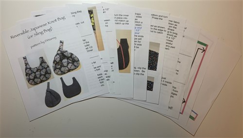 Reversible Japanese Knot Bag PDF Sewing Pattern