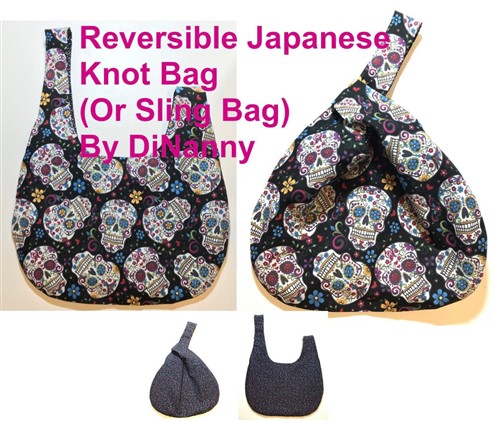 Reversible Japanese Knot Bag PDF Sewing Pattern Reversible Japanese Knot Bag PDF Sewing Pattern