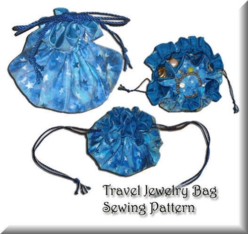 Travel Jewelry Bag PDF Sewing Pattern Travel Jewelry Bag PDF Sewing Pattern