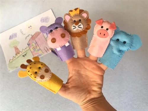 Elephant Finger Puppet PDF Sewing Pattern