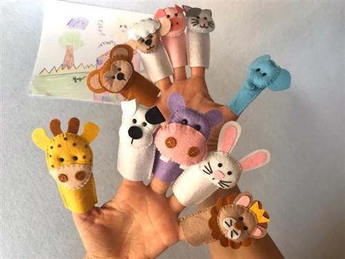 Elephant Finger Puppet PDF Sewing Pattern