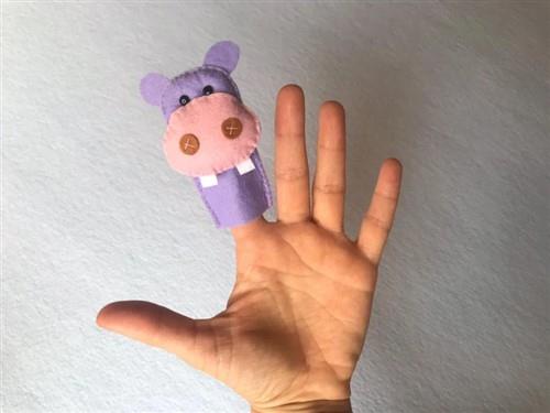 Hippopotamus Finger Puppet PDF Sewing Pattern