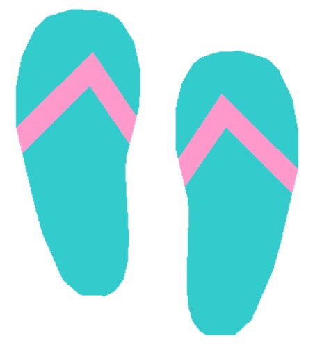 Flip Flops Quilt Block  FPP Pattern