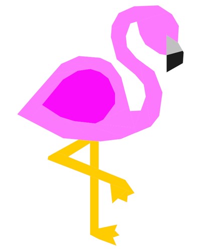 Let's Flamingle! Flamingo Quilt Block  FPP Pattern