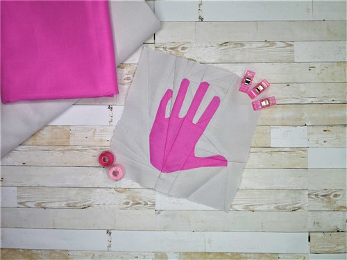 Handprints Quilt Block  FPP Pattern